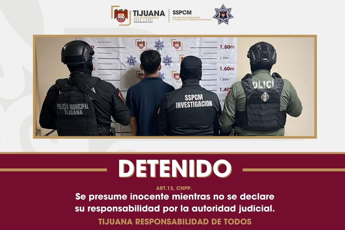 Detienen a presunto responsable de agresión armada contra elemento de la Policía Municipal