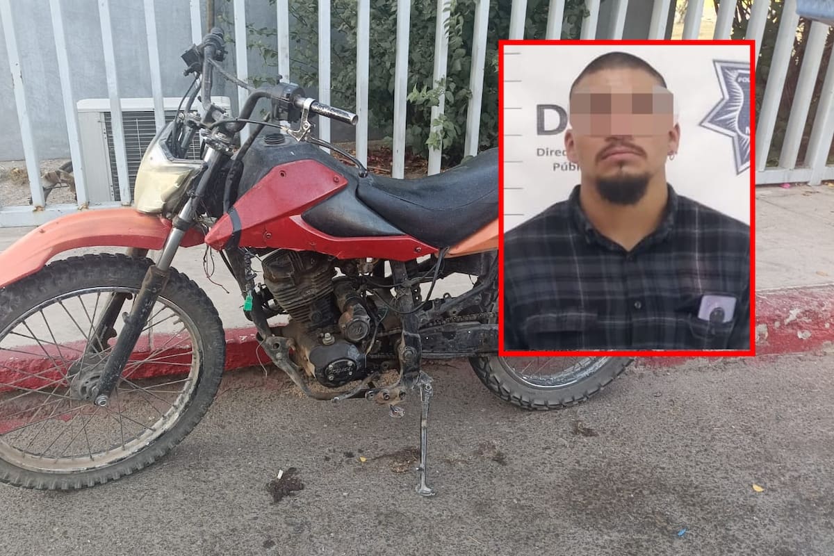 Cae en operativo motociclista buscado por robo de vehículo