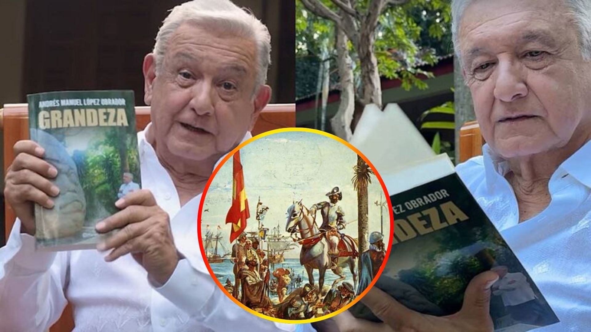 La codicia y la corrupción las trajeron los españoles”, afirma AMLO al presentar su libro “Grandeza”, donde reivindica la cultura prehispánica