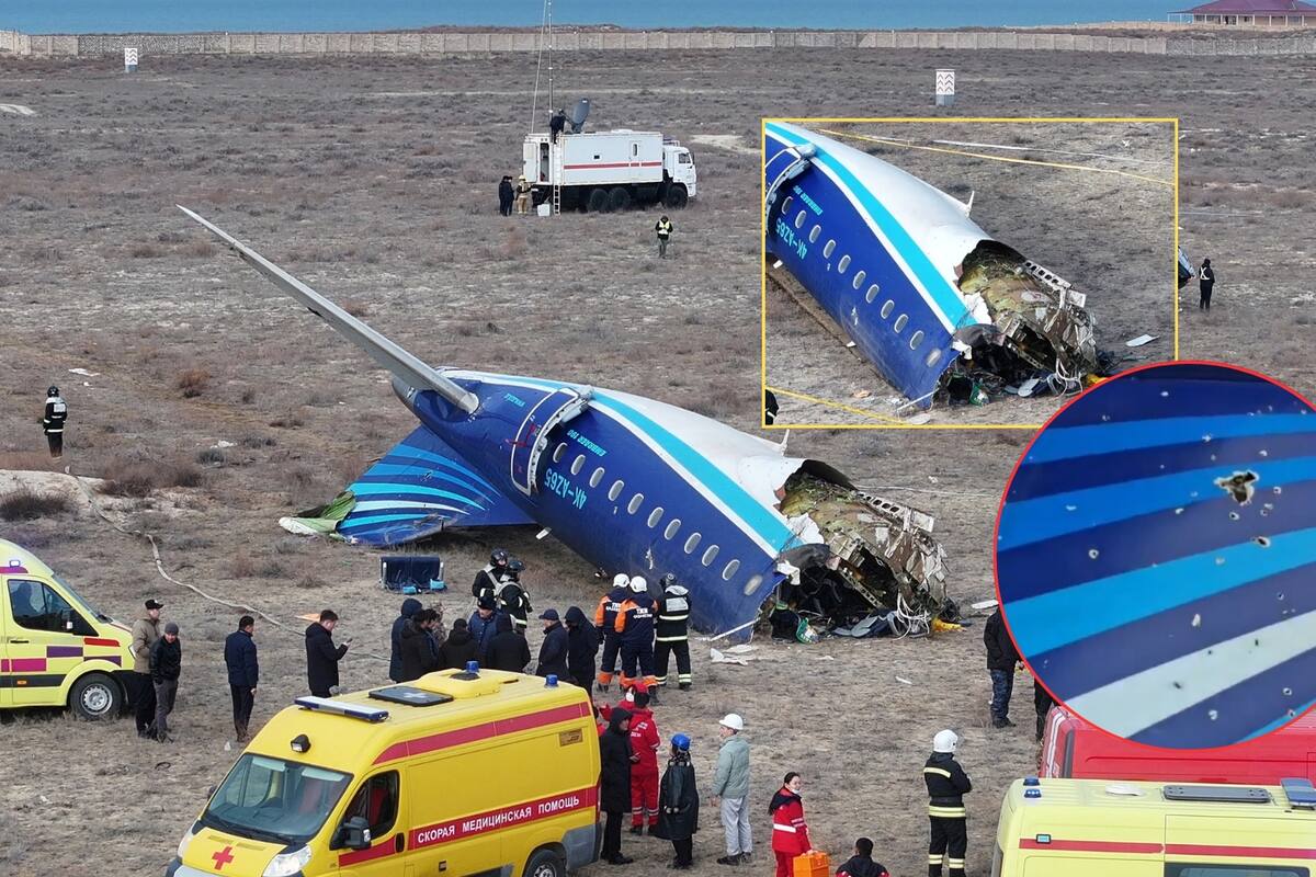 Accidente de avión en Kazajistán fue causado por “interferencia física y técnica externa”: ¿Qué significa?; suspenden vuelos a Rusia (VIDEOS)