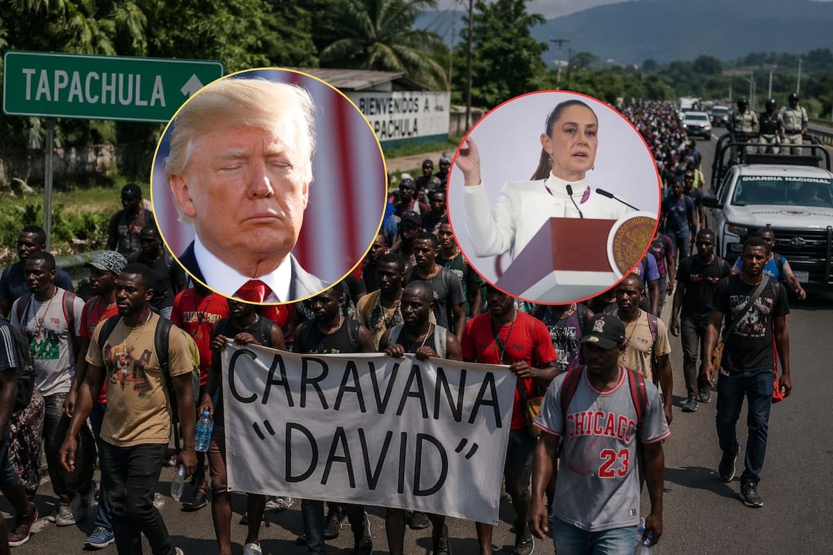 Caravana migrante salió de Tapachula con miles de haitianos que abandonaron la frontera sur por falta de trabajo y que ahora buscan llegar a ciudades grandes de México para empezar una nueva vida, tras ver a EEUU como un destino “imposible”