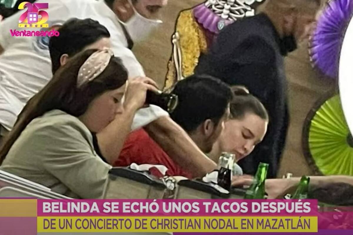 Captan a Belinda comiéndose unos tacos en Mazatlán tras concierto de Christian Nodal