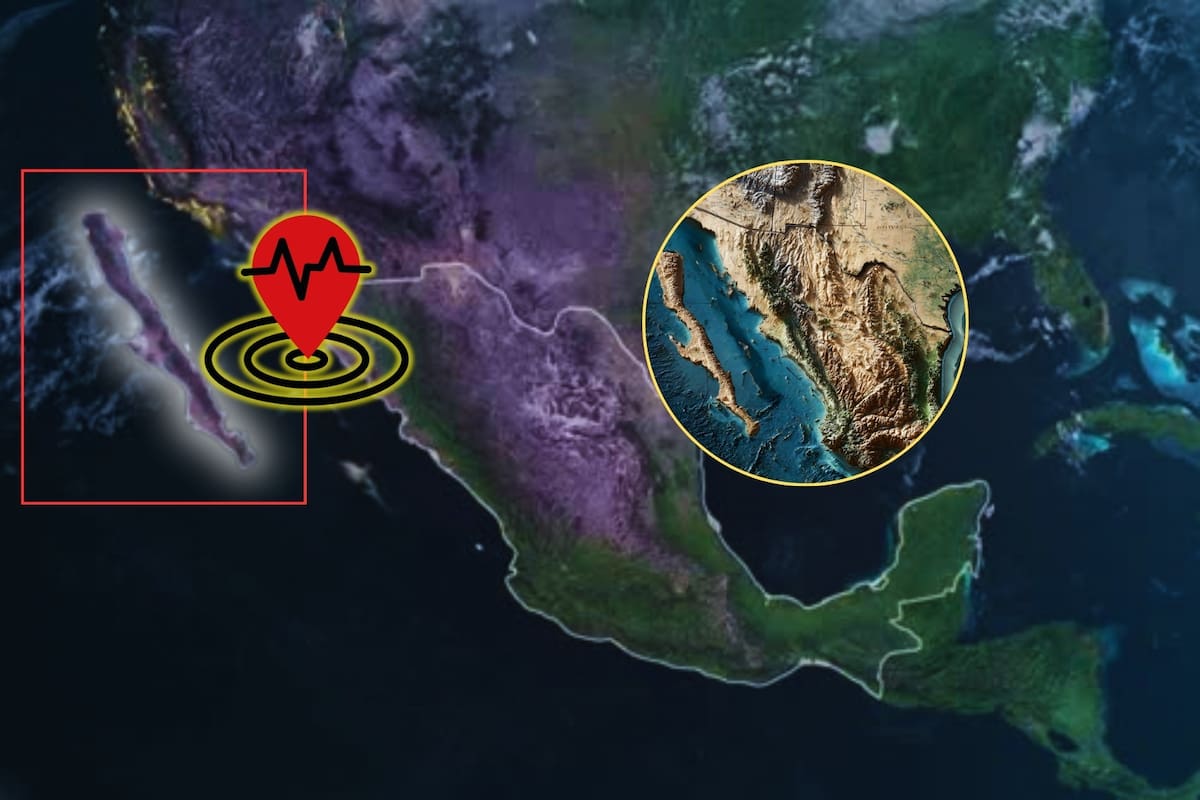 Este sería el nuevo mapa de México ya con la Península de Baja California separada del resto del país y convertida en una isla (FOTOS)