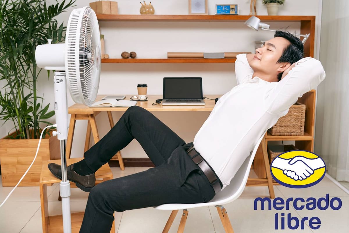 Oferta de Mercado Libre remata dos ventiladores SHTARK, que se colocan en piso, pared o pedestal, por menos de 1,000 pesos
