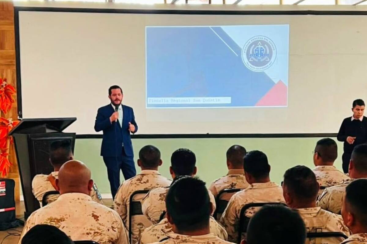 Capacitan autoridades de la fiscalía regional de San Quintín a elementos de la Sedena
