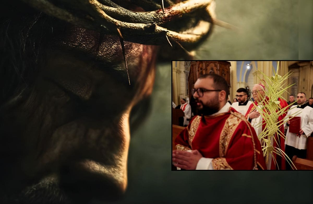 Fieles cristianos conmemoran el Domingo de Ramos, tras la cancelación de la tradicional procesión del Domingo de Ramos desde el Monte de los Olivos, debido a las restricciones a las reuniones multitudinarias y al conflicto entre Estados Unidos, Israel e Irán, 29 de marzo de 2026. REUTERS/Ammar Awad