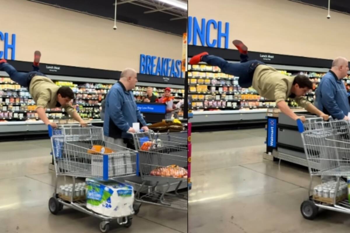 Hombre sorprende a personas en Walmart al realizar sus compras “volando” dentro de la tienda