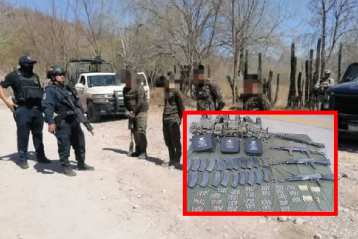 Aseguran a 4 civiles armados y destruyen explosivos en operativos realizados en Escuinapa y San Ignacio