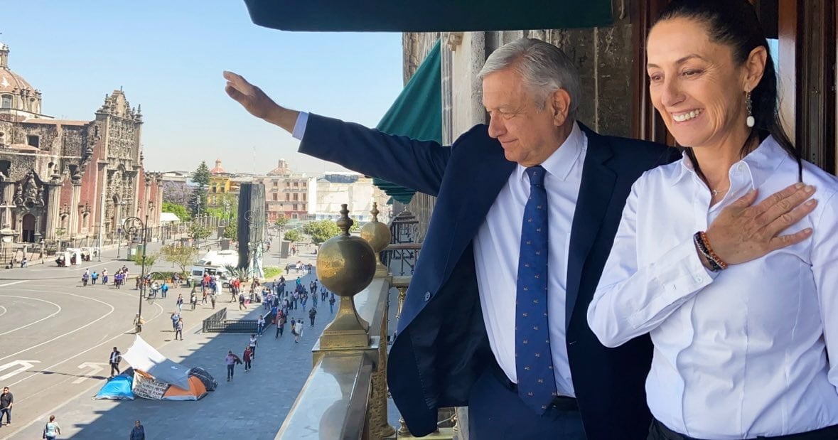 El expresidente López Obrador (izquierda) y la presidenta Claudia Sheinbaum. | Crédito: X @Claudiashein
