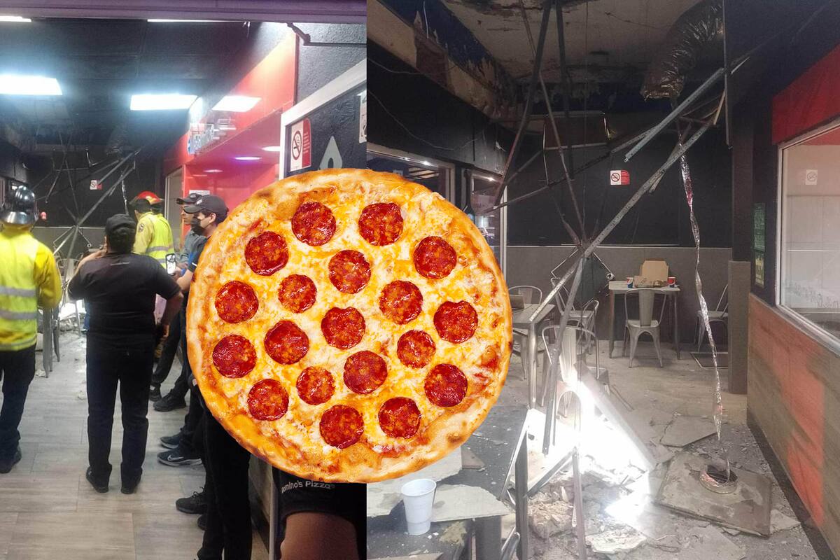 Pidió una pizza caliente y le cayó el techo encima en Navojoa