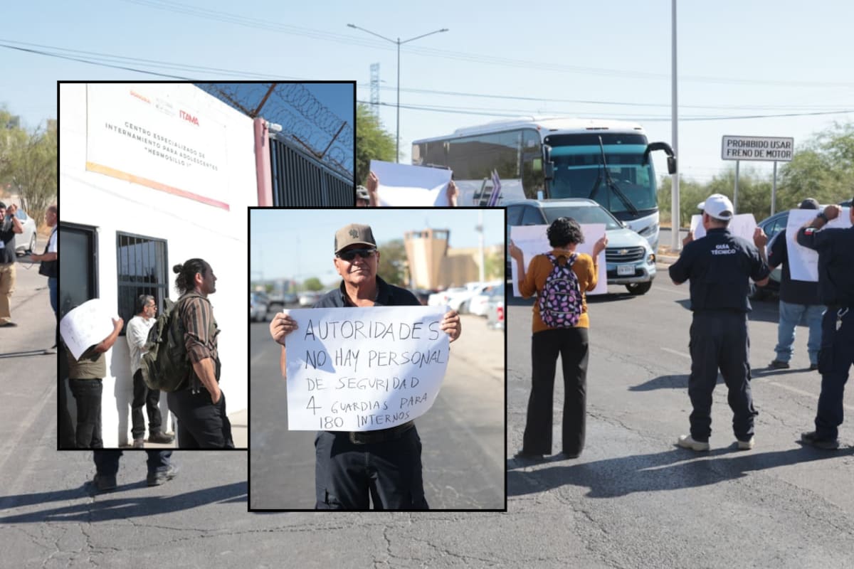 Personal de seguridad de ITAMA bloquea el bulevar De los Ganadores en Hermosillo; demandan más guardias, nivelación salarial y bonos por riesgo