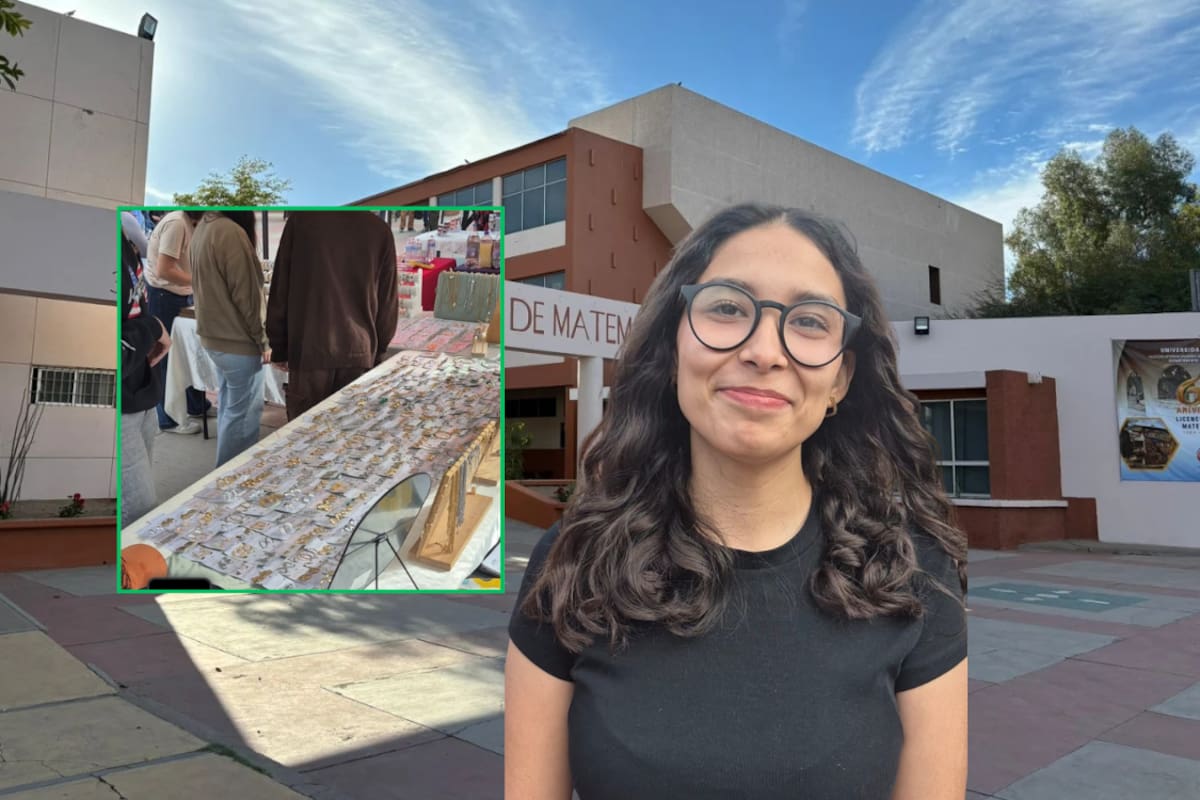 Diana Paloma, alumna de la Unison, crea bazar en Matemáticas para que estudiantes den a conocer sus emprendimientos