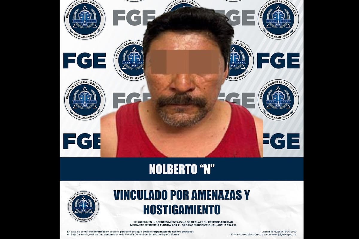 Envían a prisión a hombre acusado de amenazar y hostigar a mujer en Mexicali