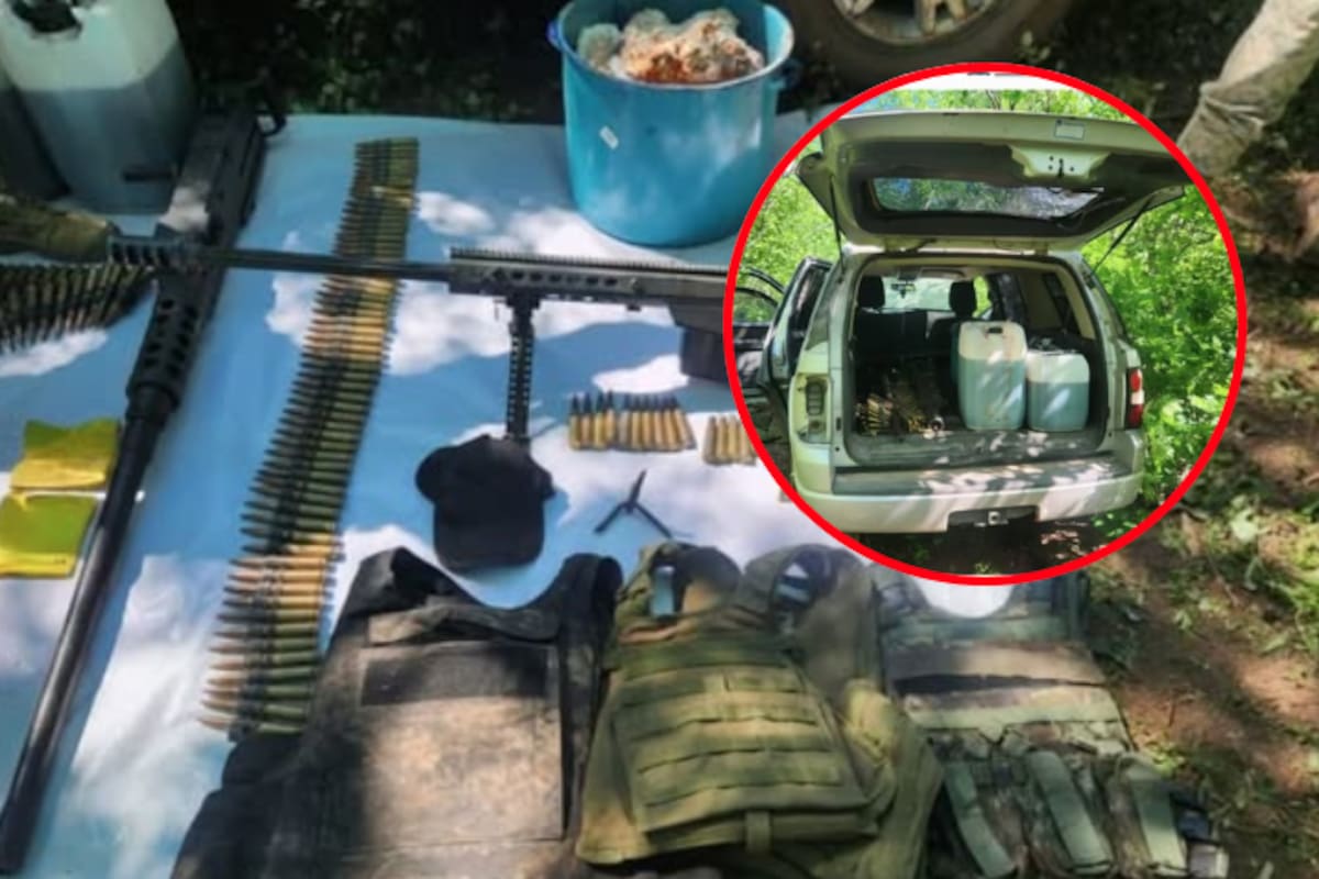 Camioneta blindada con metanfetamina líquida, armas calibre .50 y chalecos balísticos es hallada abandonada en Culiacán
