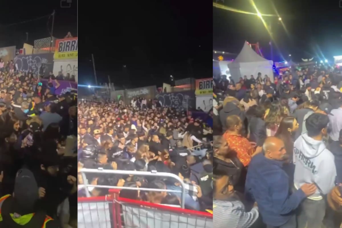 Multitud rebasa cerco perimetral en acceso al Carnaval de Ensenada durante concierto de Banda MS