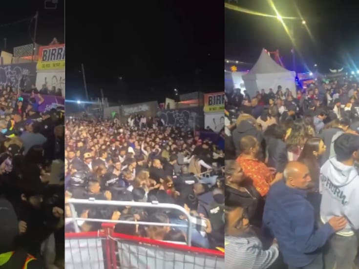 Multitud rebasa cerco perimetral en acceso al Carnaval de Ensenada durante concierto de Banda MS