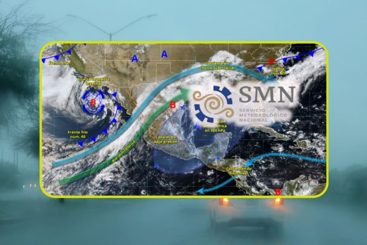 Frente frío 40 “enfriará” estas ciudades miércoles y jueves con fuertes lluvias de 150 mm, vientos de hasta 100 km/h y heladas de -10°C