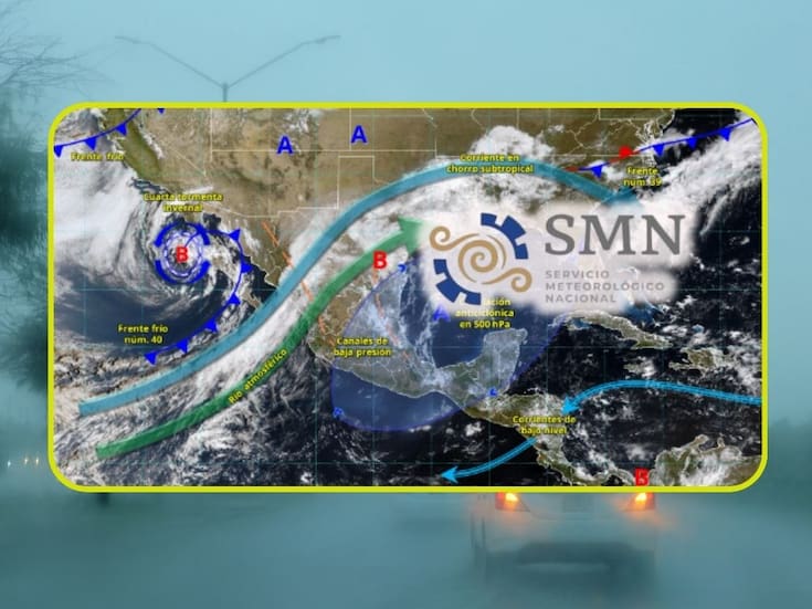 Frente frío 40 “enfriará” estas ciudades miércoles y jueves con fuertes lluvias de 150 mm, vientos de hasta 100 km/h y heladas de -10°C