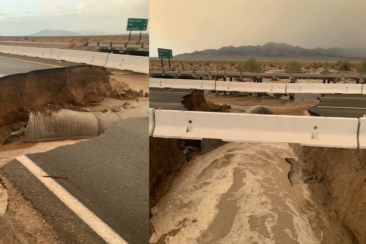 Inundaciones dañan seriamente la carretera principal entre Los Ángeles y Phoenix