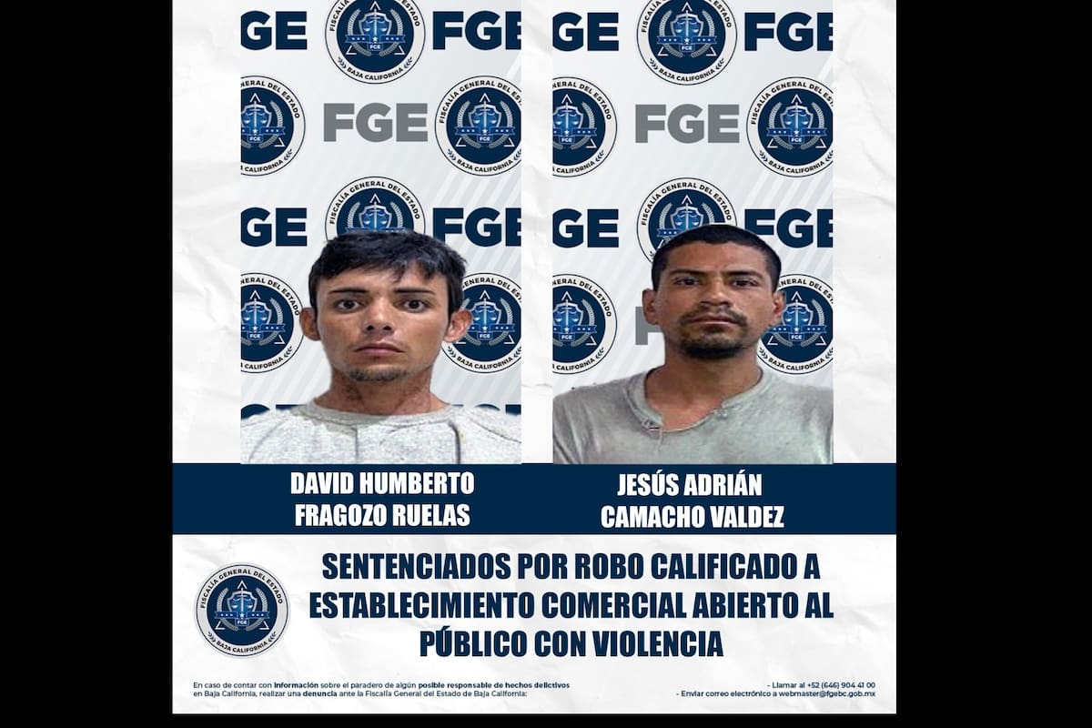 Sentencian a dos sujetos por robos violentos a comercios