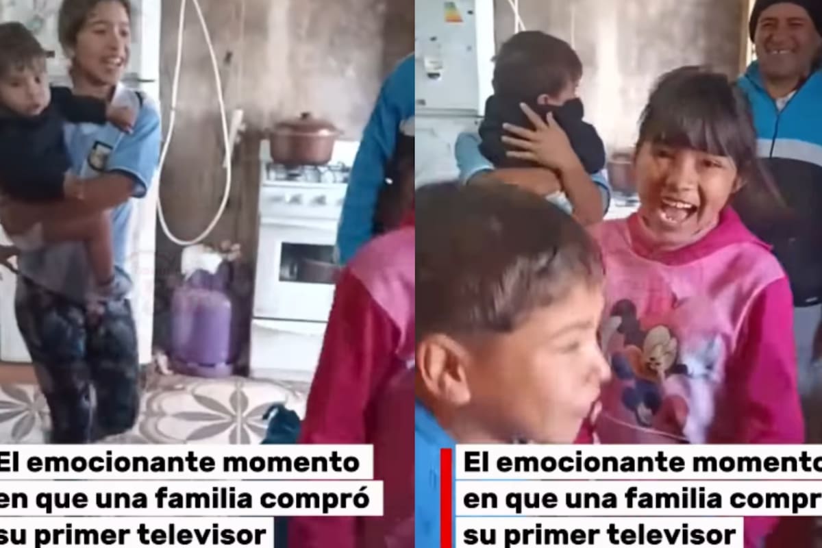 “Compraron su primera televisión”: familia conmueve a las redes al mostrar su emoción por tener tele propia