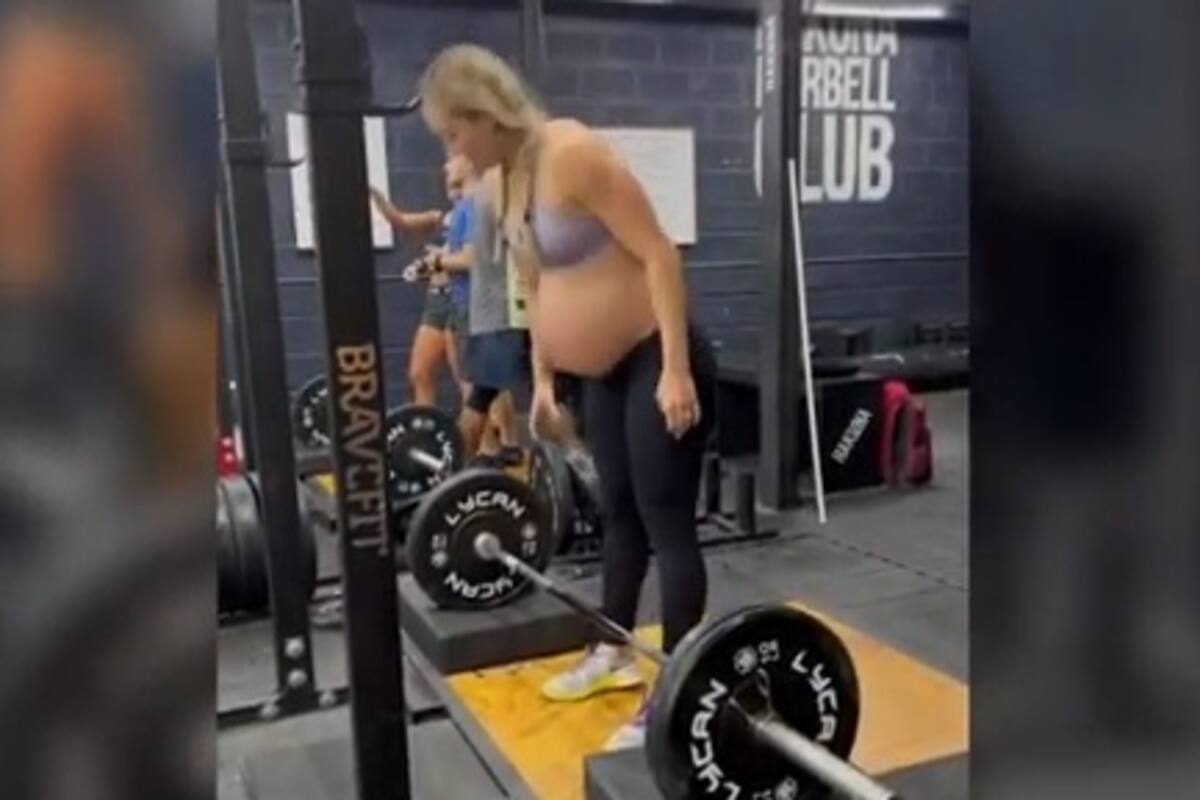 Mujer embarazada es viral por seguir entrenando CrossFit