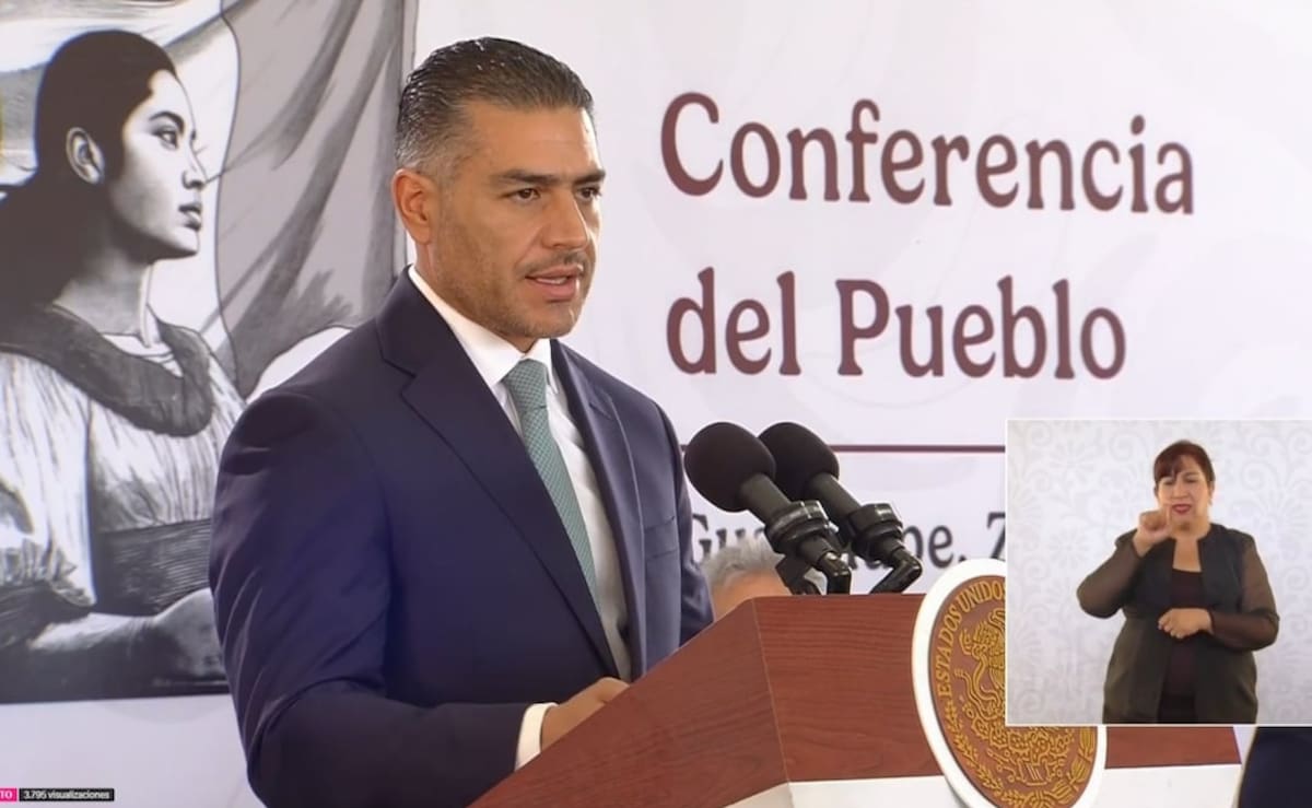 Omar García Harfuch durante conferencia de prensa