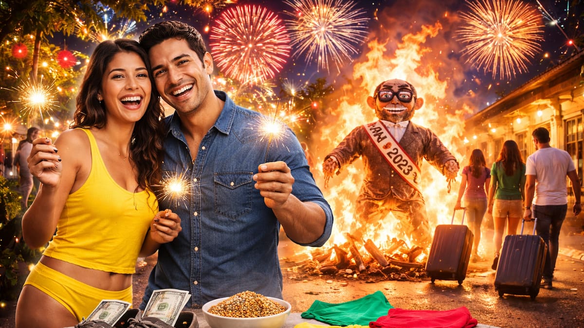 Los 6 rituales más extraños y populares para recibir el Año Nuevo en Latinoamérica y atraer dinero, amor, viajes y buena suerte
