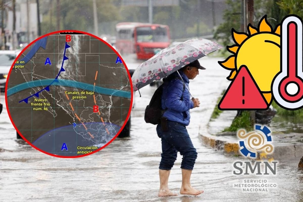 SMN alerta por lluvias fuertes y calor extremo este 22 de abril: estados afectados y riesgos