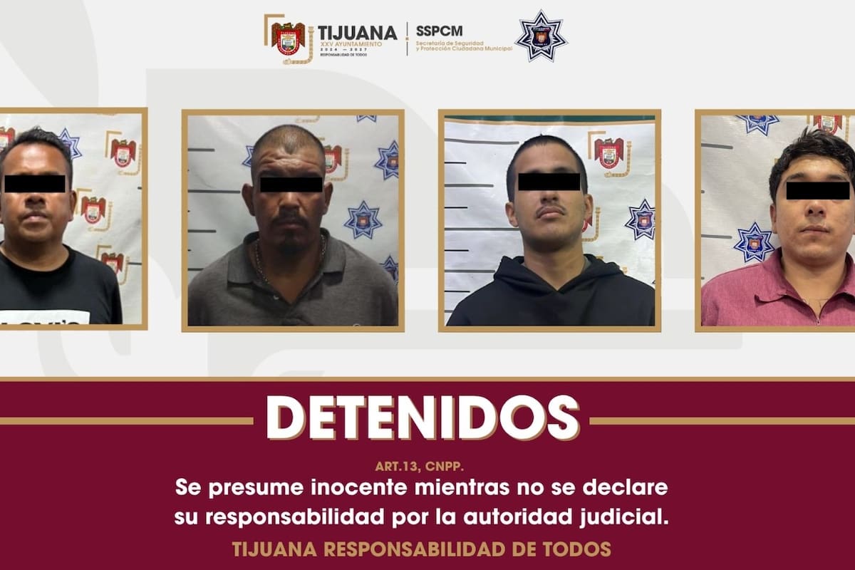Arrestan a cuatro prófugos de la justicia en Tijuana