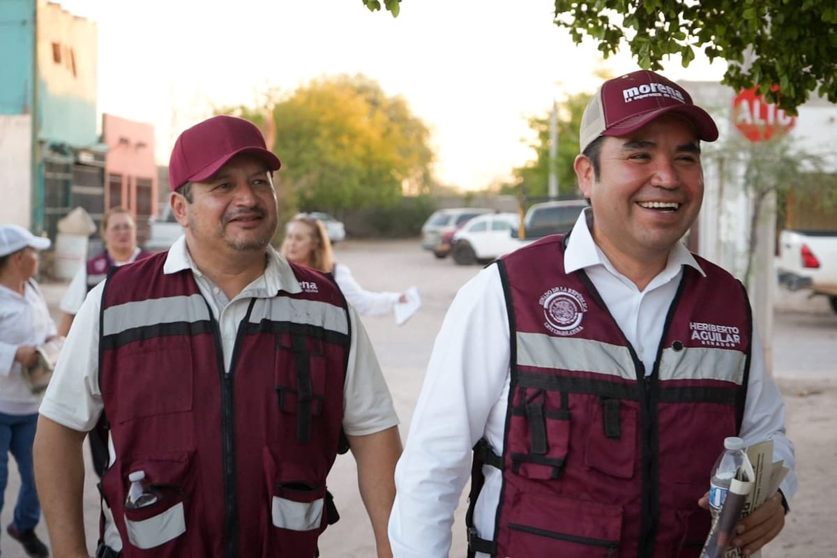 “El poder es humildad”: Aguilar y Mendoza dialogan casa por casa en Las Placitas. | Crédito: X @juntosheriberto