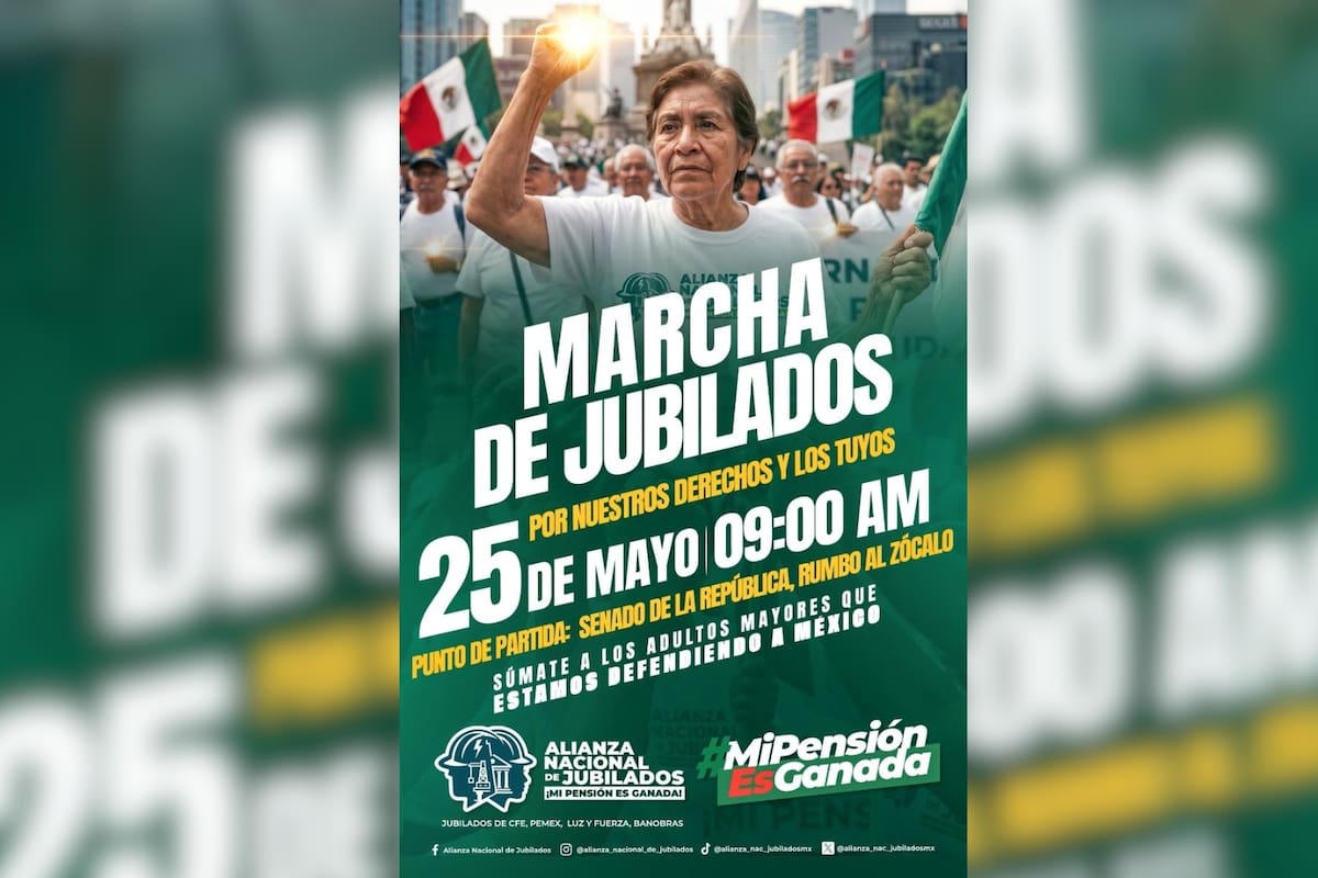 “Mi pensión es ganada” y miles de jubilados marcharán en CDMX para exigir pagos completos y frenar recortes