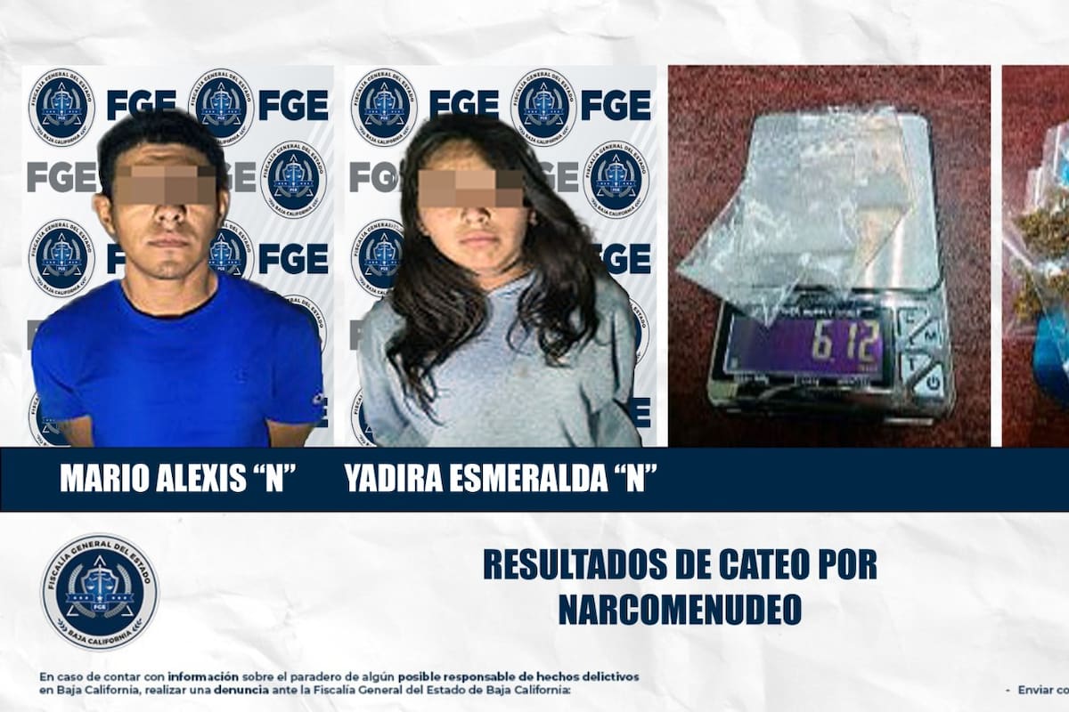 Pareja cae en cateo por presunta venta de droga en Valle de Puebla