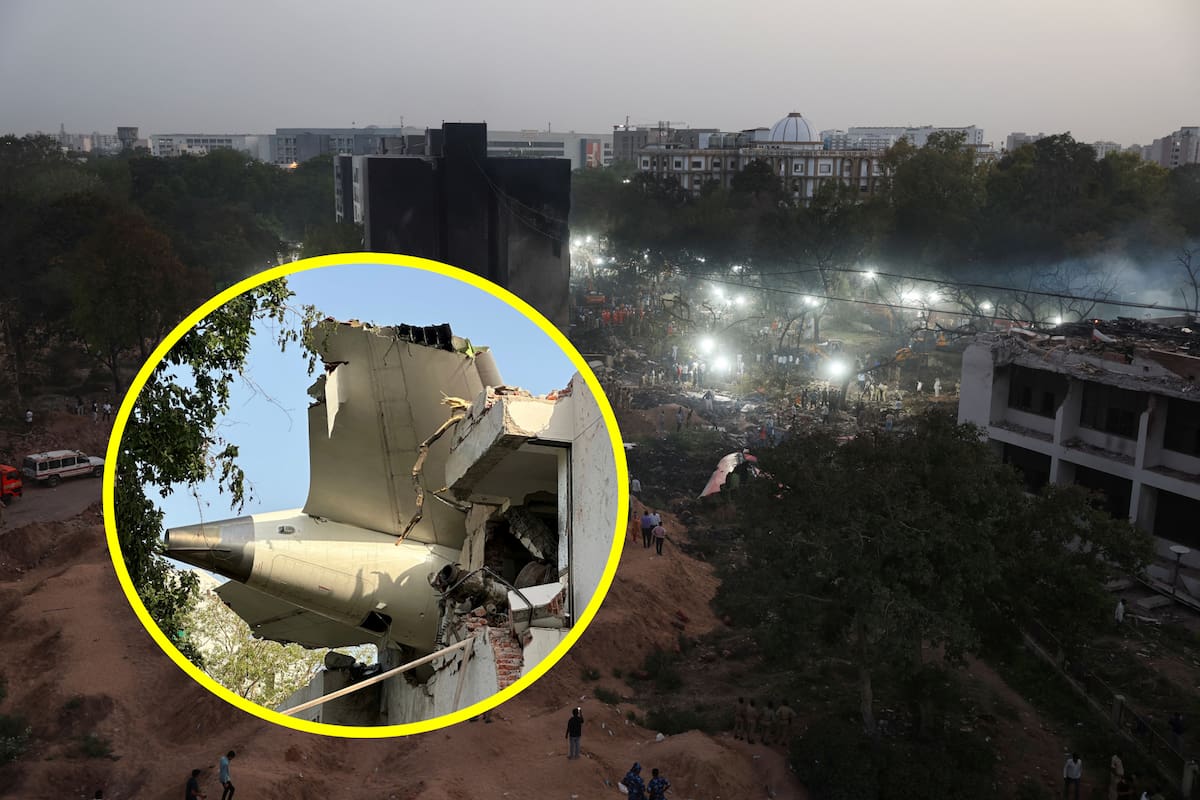 Tragedia aérea en India: Avión de Air India se estrelló en edificio de albergue de médicos que estaban comiendo