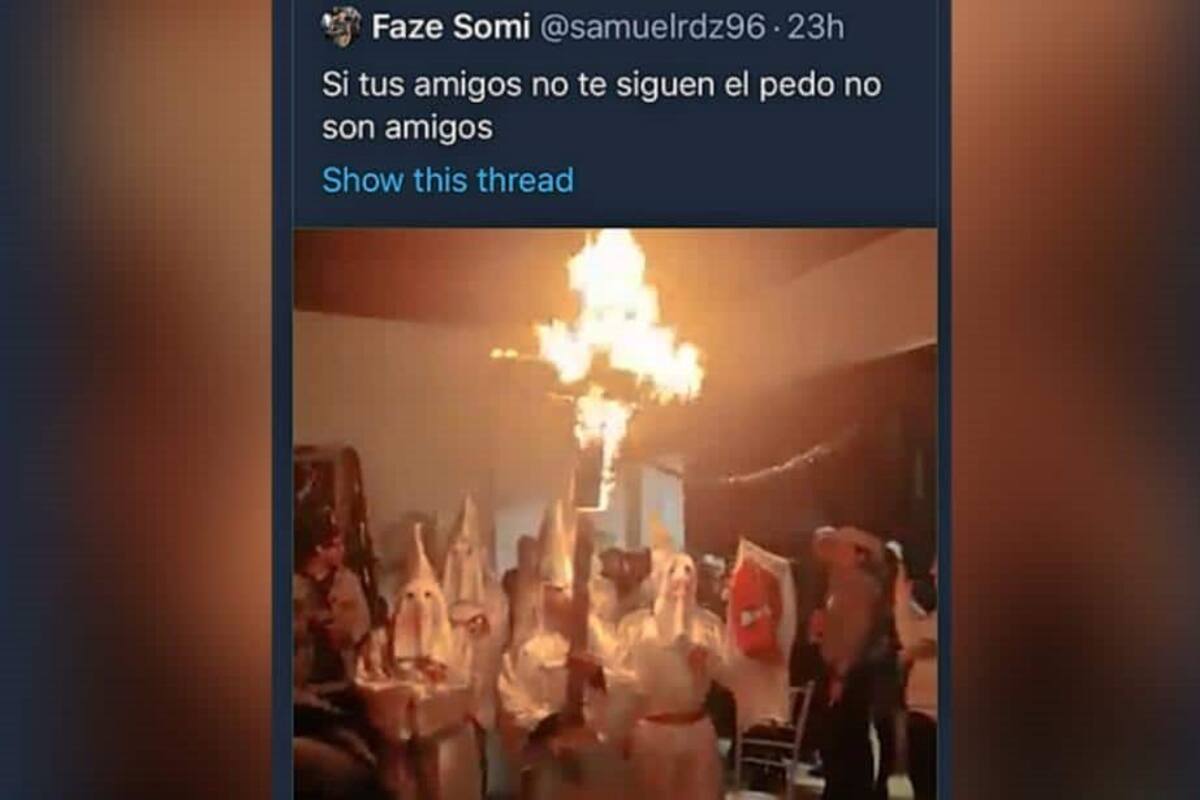 Polémica por jóvenes que se disfrazaron de la secta Ku Klux Klan en Monterrey