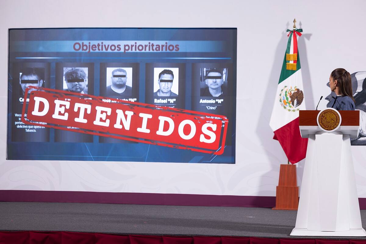 México arresta a 1,748 criminales en operativo pactado con EU. | Crédito: Presidencia