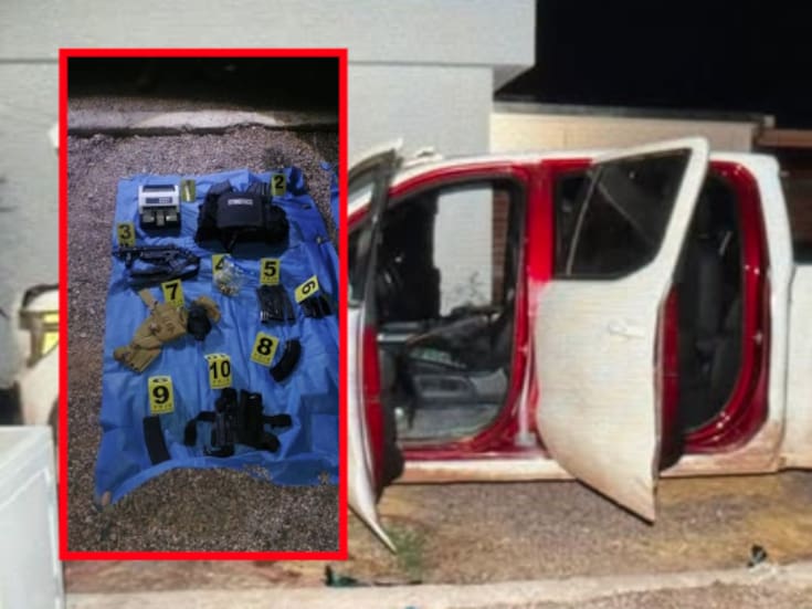 Aseguran armas, narcóticos y vehículos en Altar