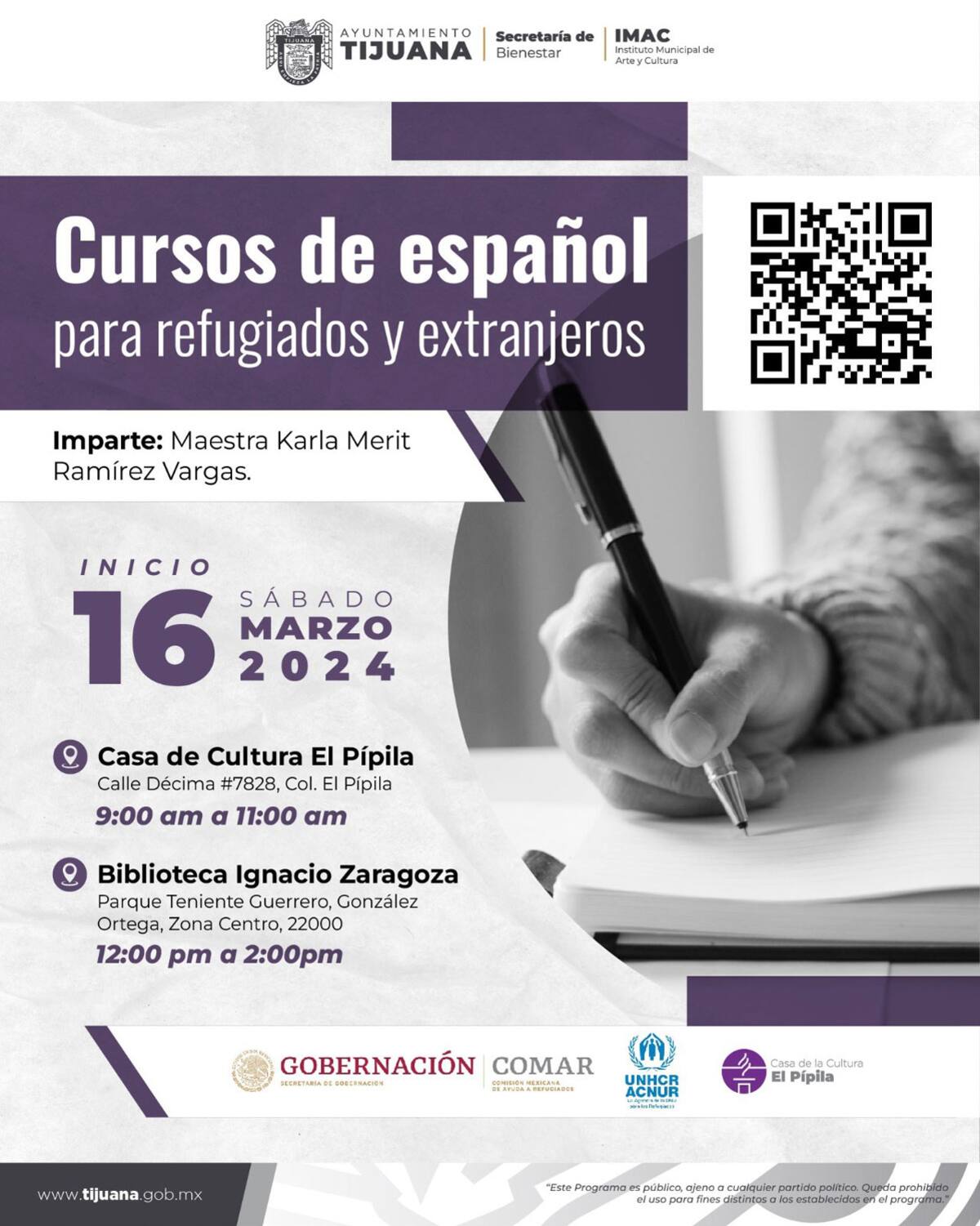 Curso de español del IMAC.