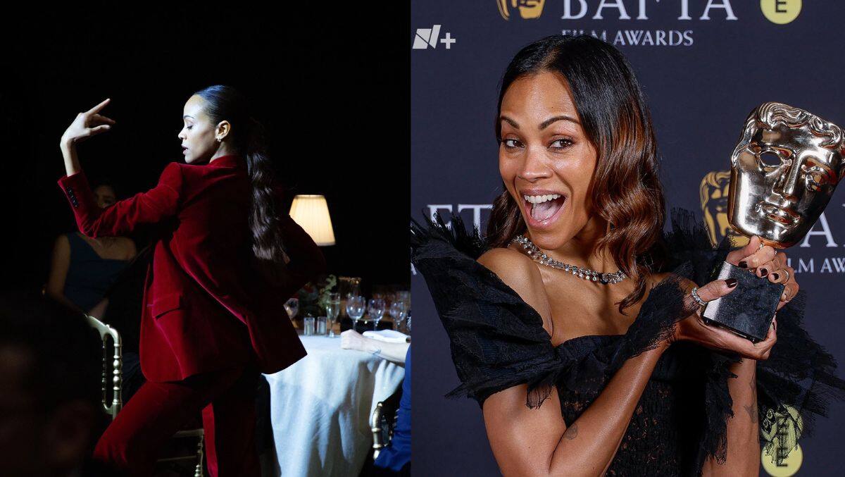 Zoe Saldaña recibe su primer BAFTA por “Emilia Pérez”