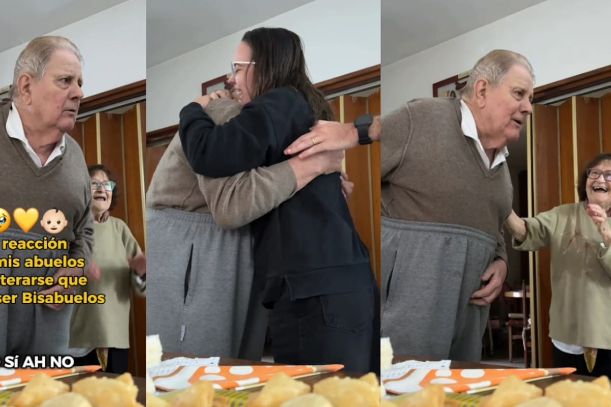Joven les anuncia a sus abuelos que van a tener un bisnieto y causa ternura en redes sociales