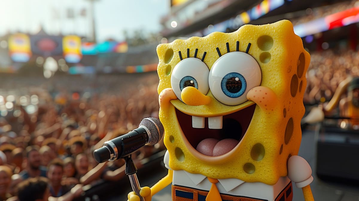 La emoción se desata entre los fanáticos mientras Bob Esponja se alista para presentar su versión única de 'Sweet Victory'.