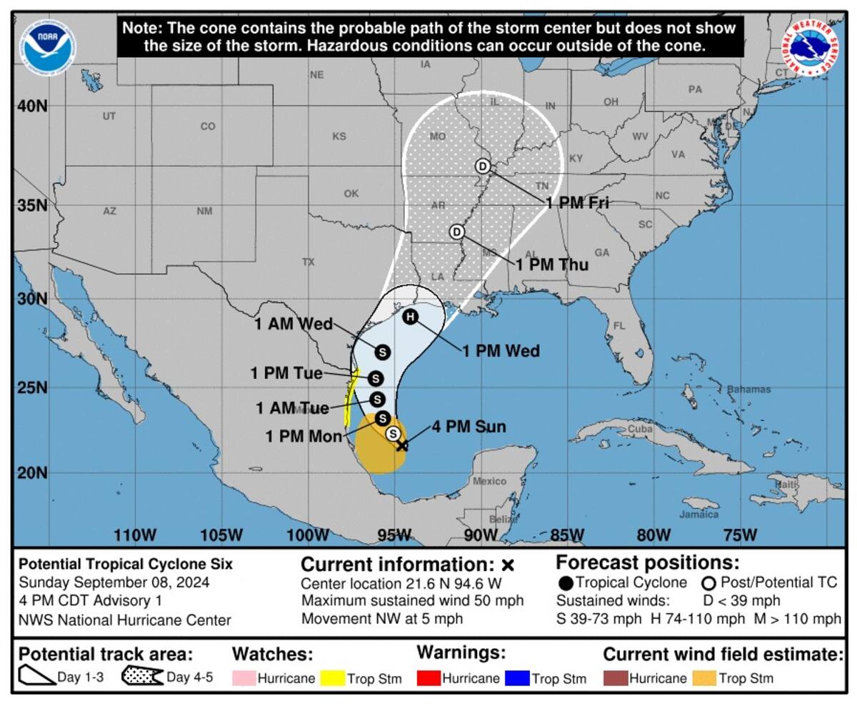 Crédito: National Weather Service/X @augustpeztutu