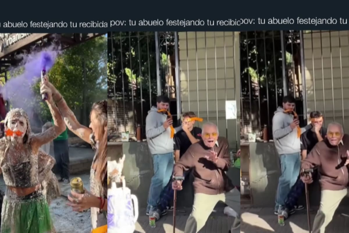 Abuelito se roba el show bailando en la bienvenida de su nieta: le aplauden hasta los ‘pasos prohibidos’