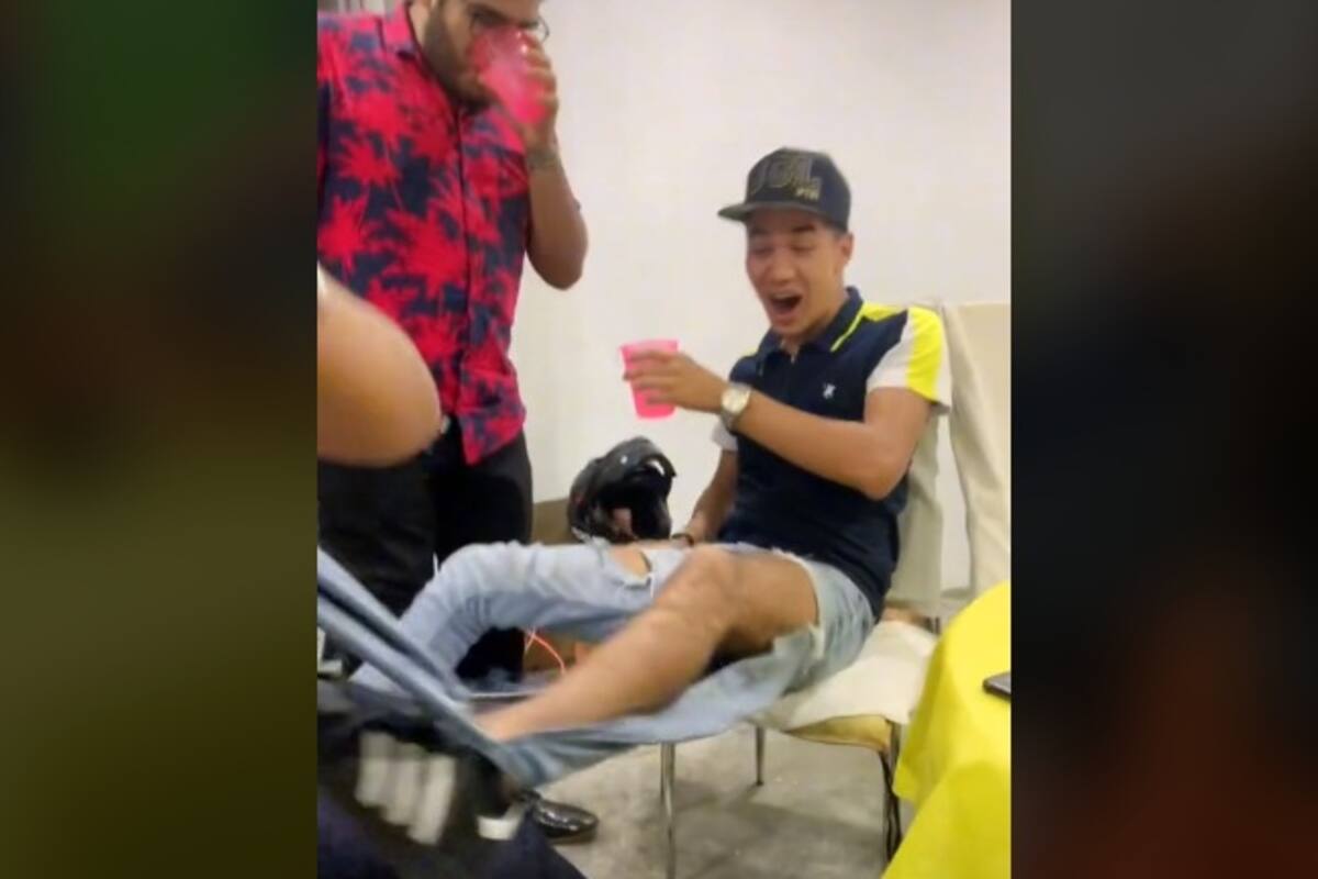 Joven rompe pantalón a un 'amigo' durante fiesta; el caso viral indigna a los usuarios