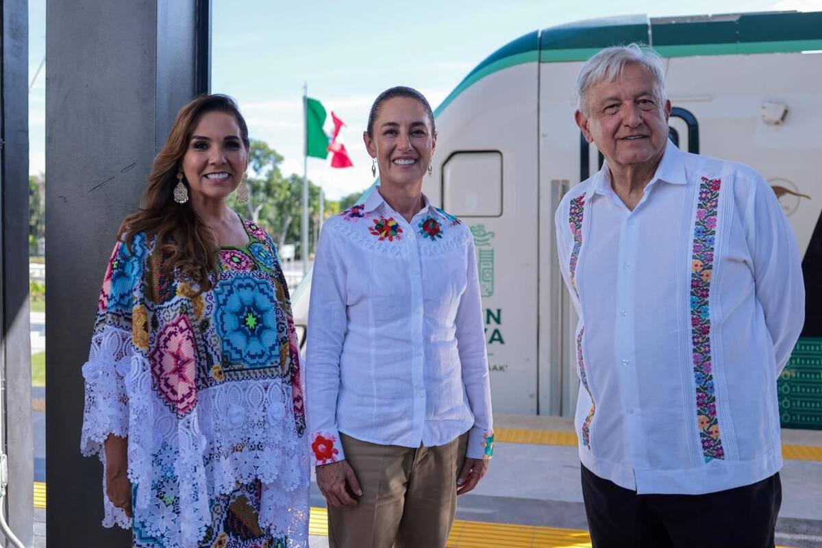 López Obrador celebró el hecho histórico de que Claudia Sheinbaum será la primera mujer en asumir la Presidencia de México. Foto: Especial