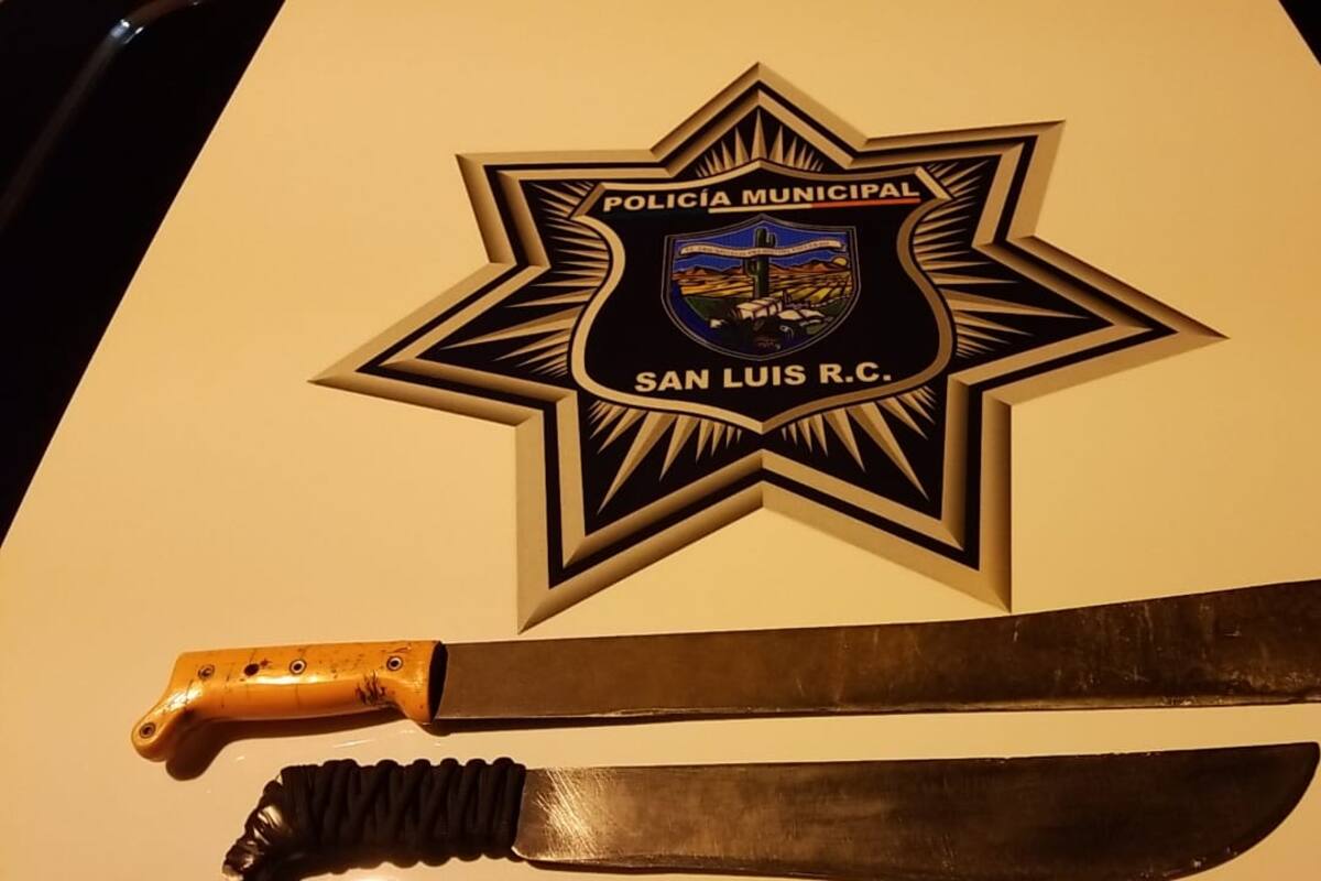Arrestan a armados con machetes en SLRC