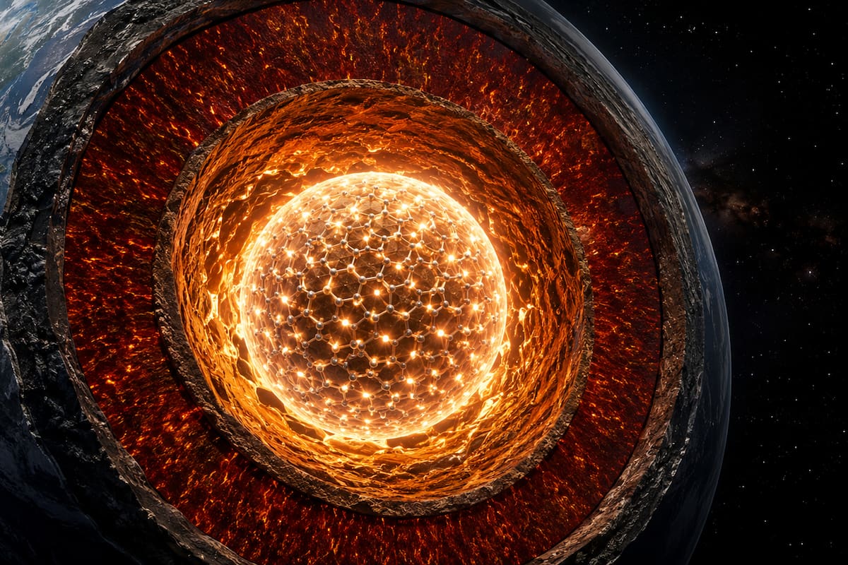 Un estudio revela que el núcleo interno de la Tierra podría contener una forma de hidrógeno que se mueve como líquido dentro del hierro sólido y ayudaría a explicar cómo funciona el campo magnético del planeta