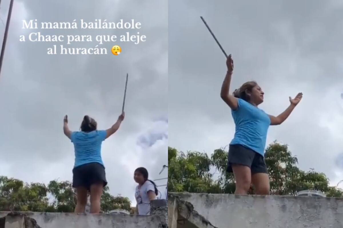 VIRAL: mujer le dedica una danza al dios Chaac para alejar al huracán Beryl de Yucatán