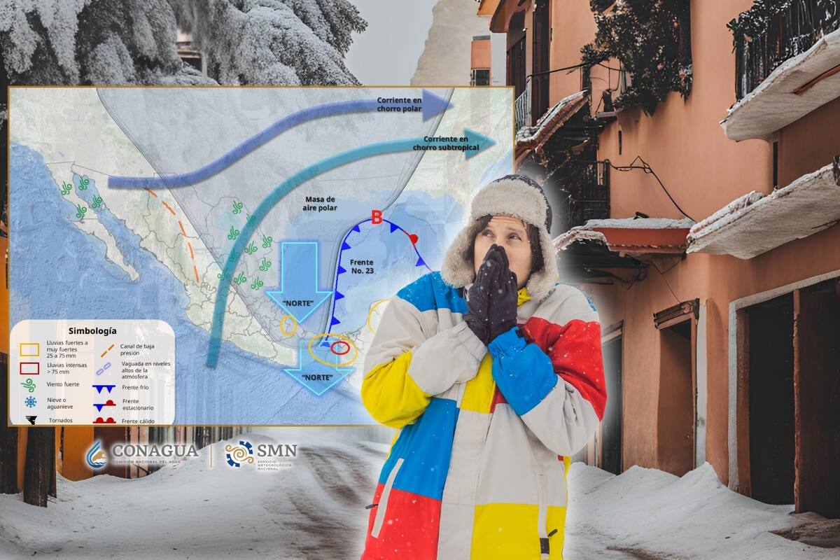 Frente frío 23 trae severas heladas, lluvias intensas y fuertes vientos a estos estados este lunes 13 de enero
