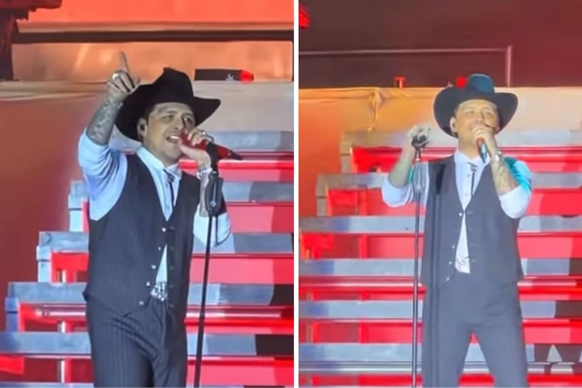 Christian Nodal se burla de sus detractores al autodefinirse como “chaparrito, infiel entaconado” en un reciente concierto